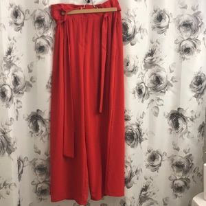 COPY - Red high wasted flared trousers